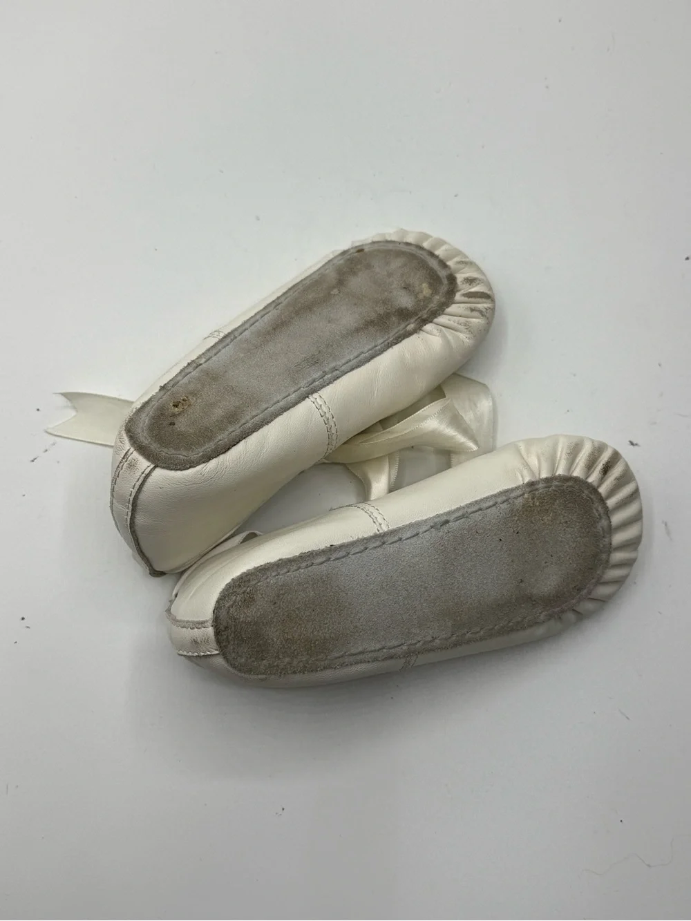 Stride Rite Cream Satin Ribbon Mary Jane Baby Shoes